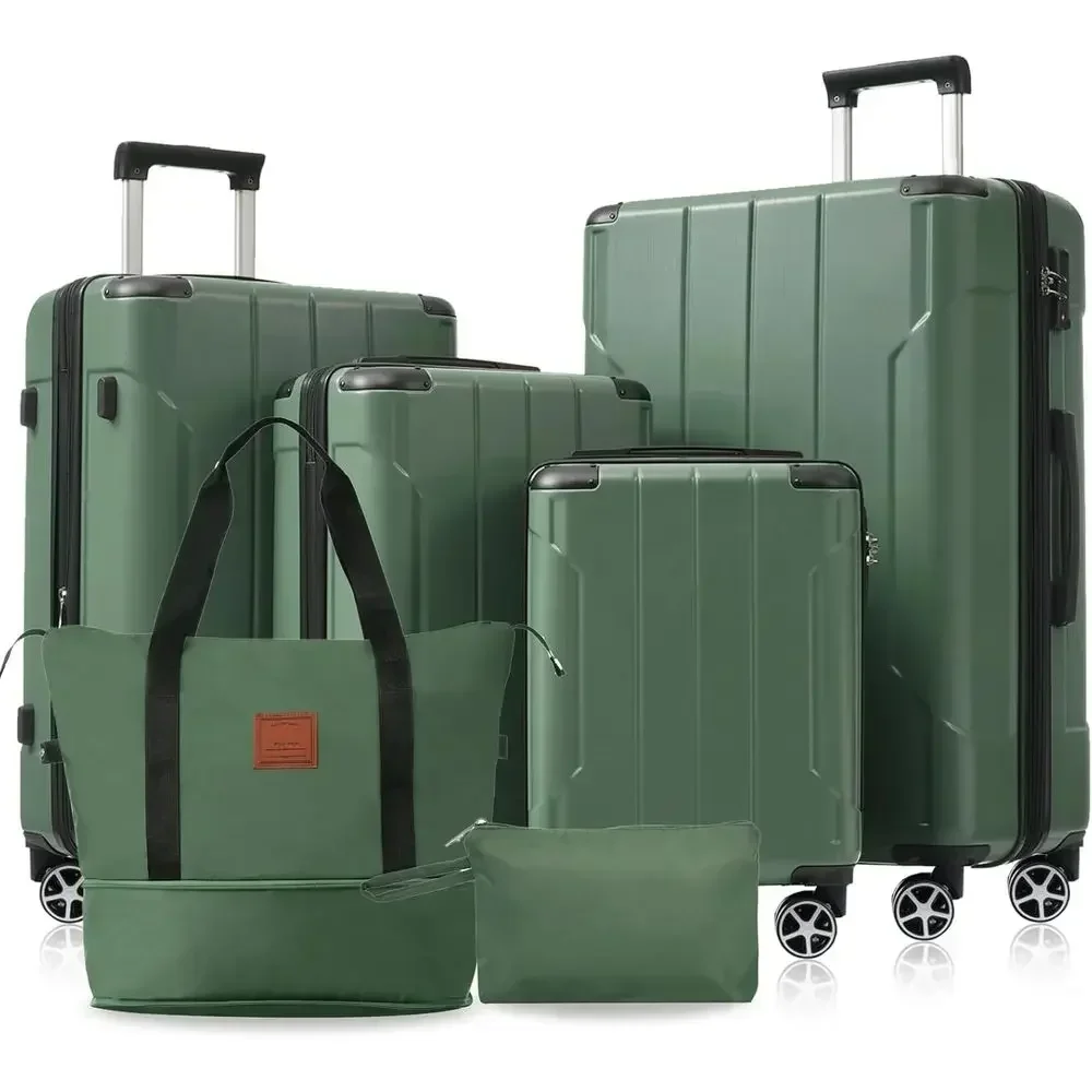 Expandable Hard Shell Luggage Set - Zestaw 6 sztuk rozszerzalnych, twardych walizek