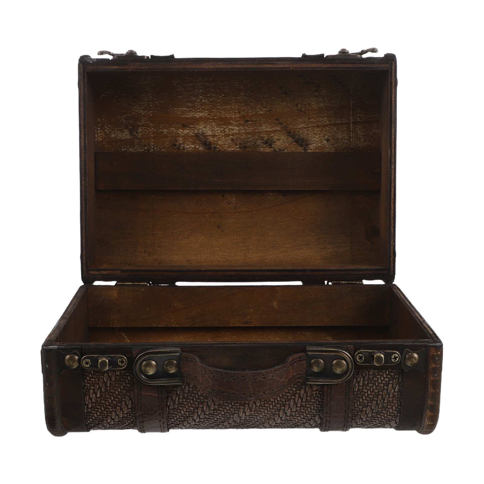 Retro Vintage Trunk Suitcase - Drewniana walizka w stylu vintage, dekoracyjna