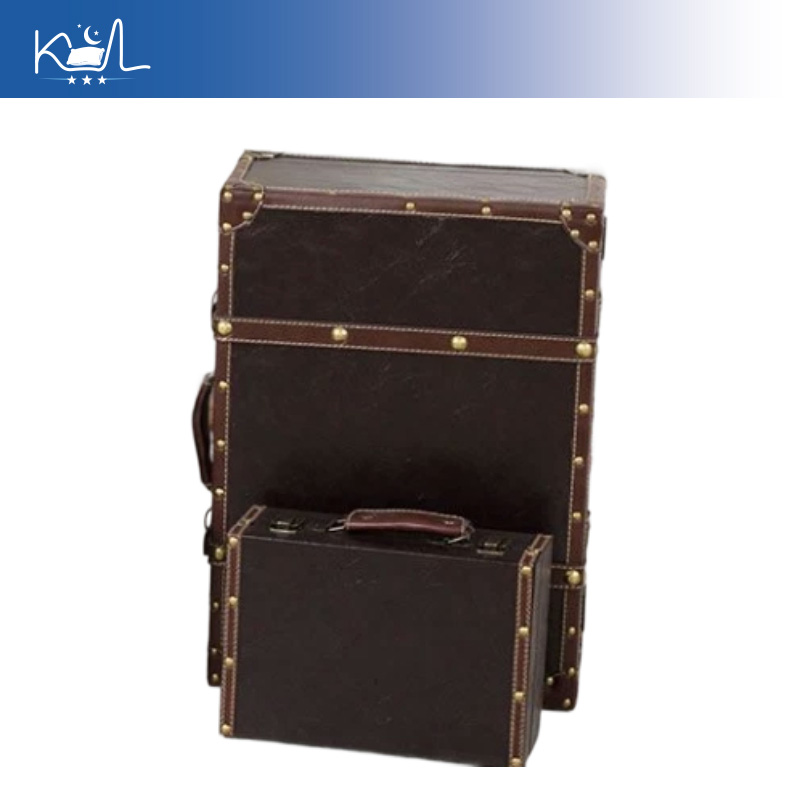 Retro Vintage Trunk Suitcase - Dekoracyjna skrzynia w stylu vintage w