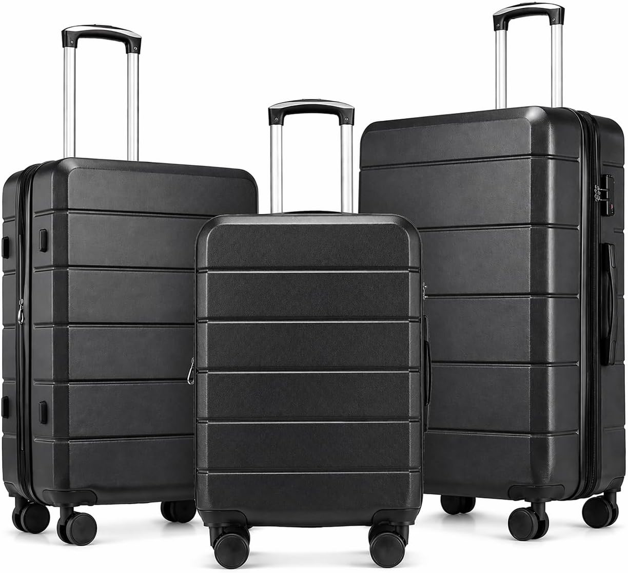 Expandable Hard Shell Luggage Set - Zestaw rozszerzalnych, wytrzymałych walizek YOETEY z
