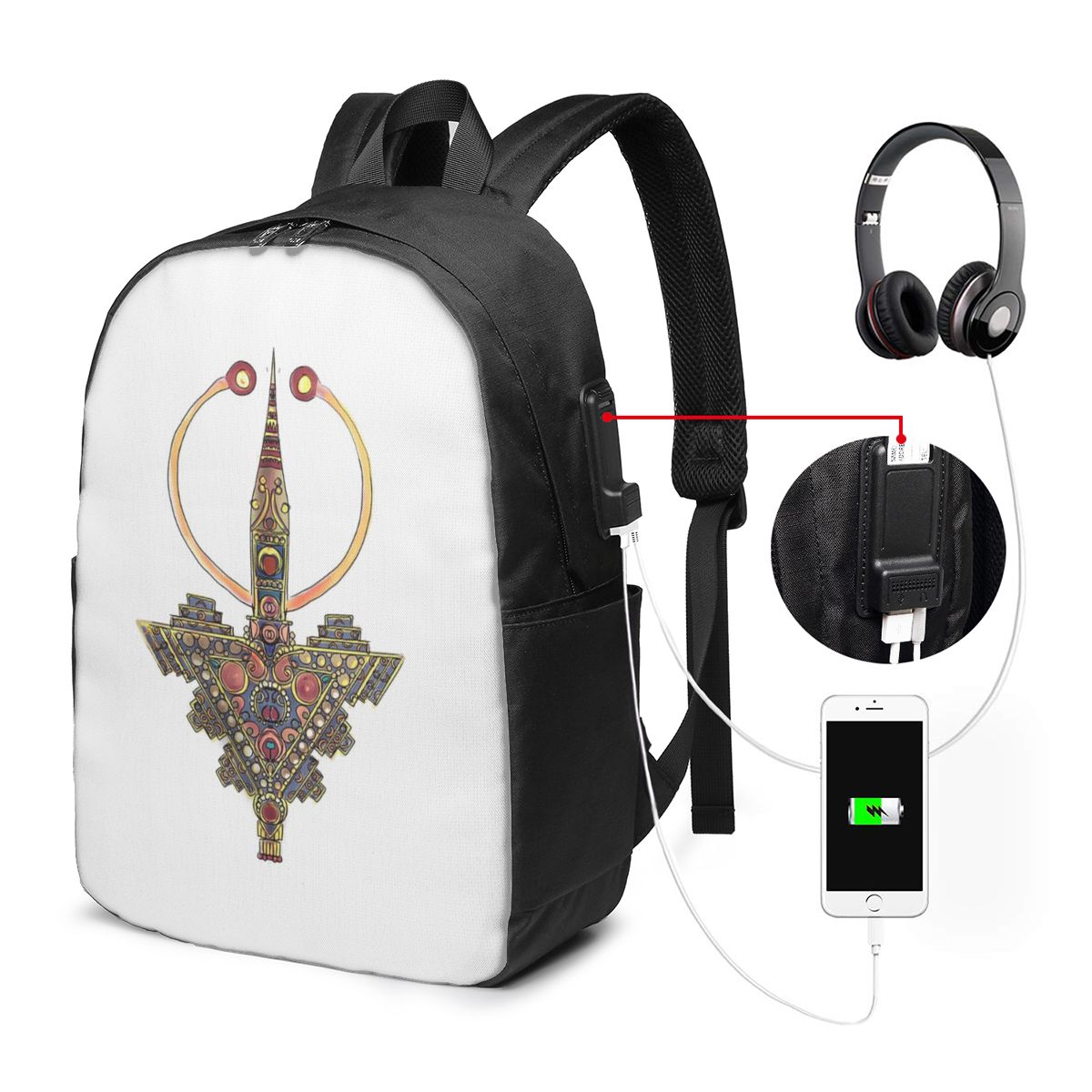 Travel Bags - Biżuteria Kabyle Amazigh Maroko Plecak Podróżny