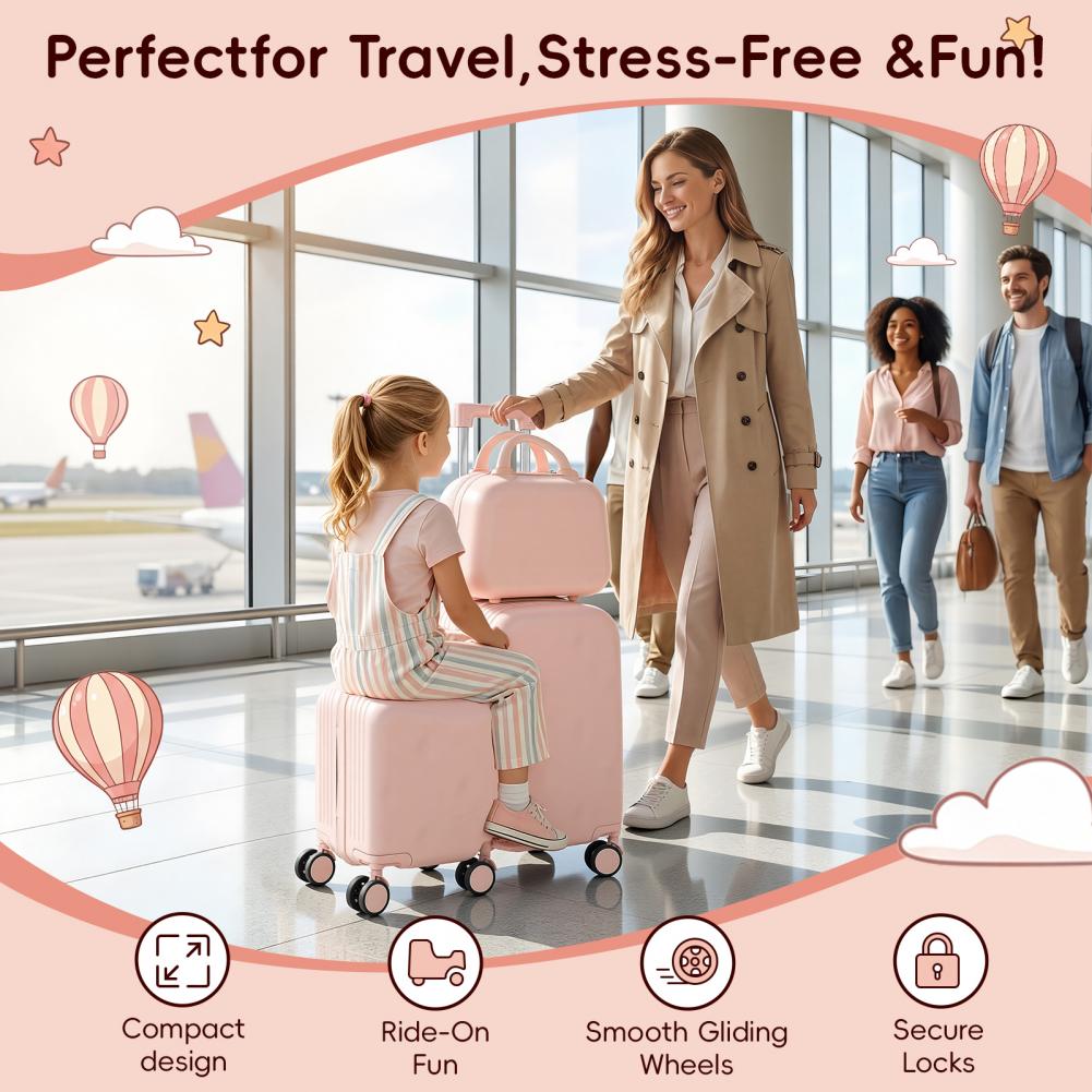Kids Ride On Suitcase Scooter - Zabawny skuter dla dzieci, 20 cali,